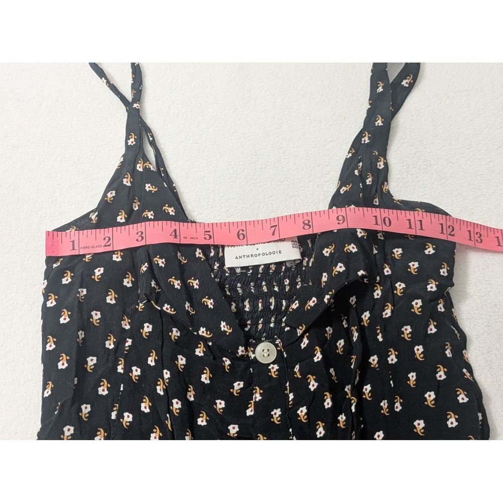 Anthropologie Women's Black Floral Size 4 Romper One-Piece FAITHFULL THE BRAND - Picture 10 of 13